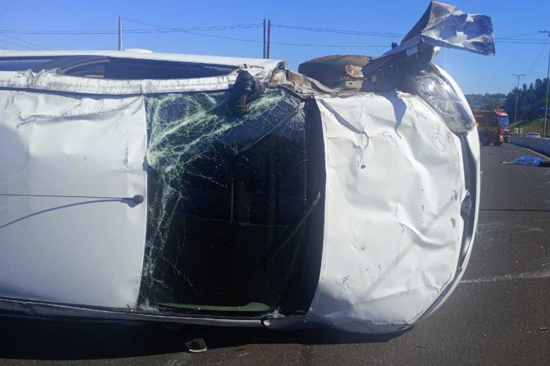 Mulher morre aps ser ejetada do carro 8211 Foto Reprter Diego AntunesNDTV