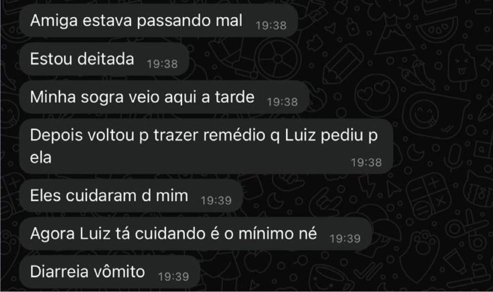Print de conversa em que Larissa Rodrigues Garnica fala para amiga sobre sintomas que teve dias antes de morrer em Ribeiro Preto SP Foto ReproduoEPTV