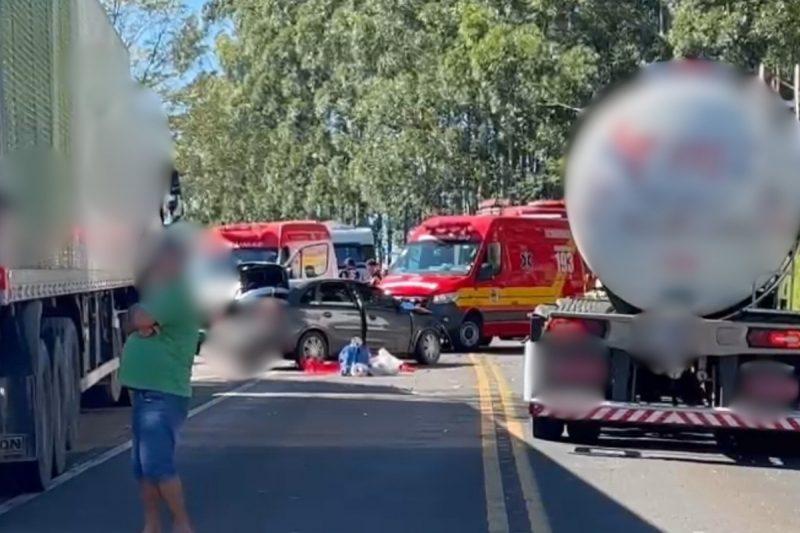 O grave acidente ocorreu neste domingo 11 e deixou uma mulher morta em Chapec