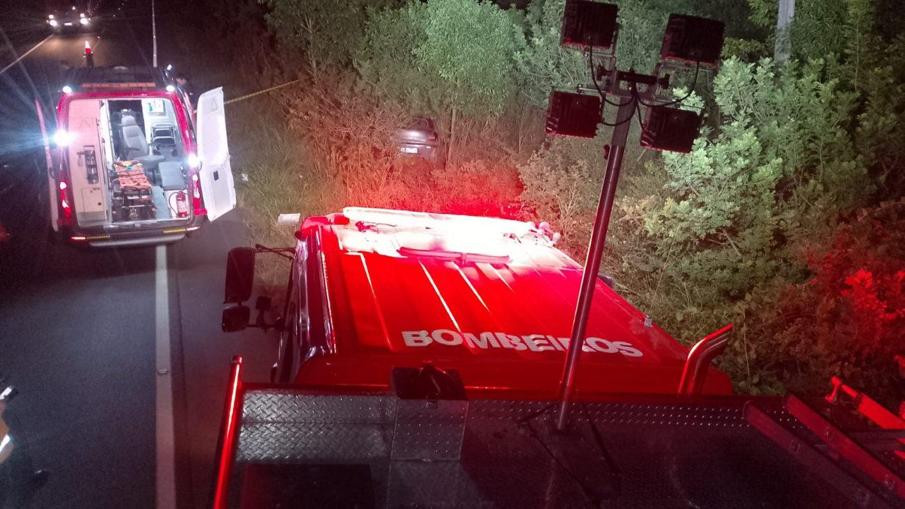 Acidente aconteceu na BR-280 em Porto Unio - ReproduoCBMSCND