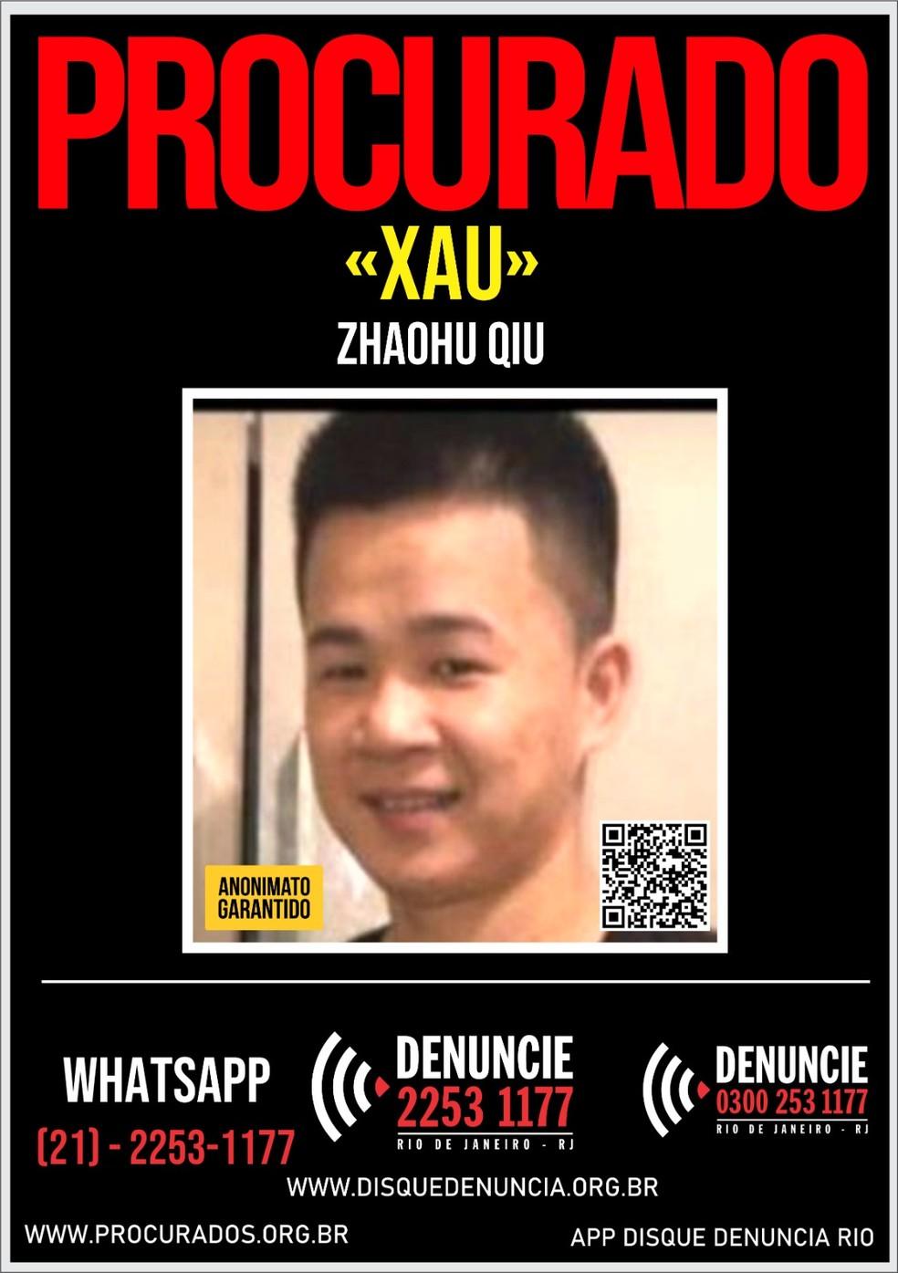 Polcia do Rio pede informaes sobre Zhaohu Qiu Foto Reproduo