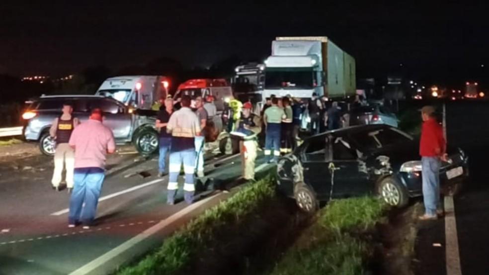 Acidente aconteceu na PR-151 Foto Polcia Rodoviria Estadual